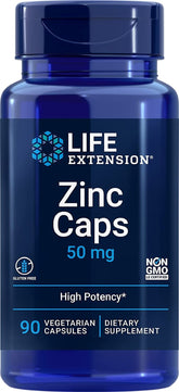 Zink-Zink-Kapslar 50 MG 90 Kapslar LIVSFĂRLĂNGNING
